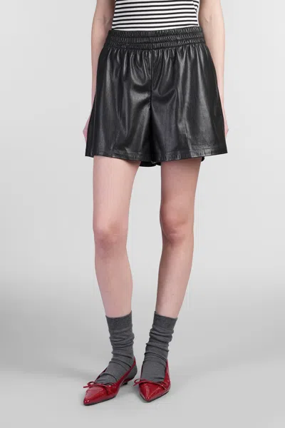 ANINE BING KAM SHORTS IN BLACK POLYESTER