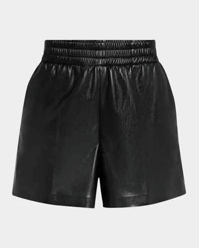 ANINE BING KAM VEGAN LEATHER SHORTS