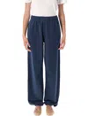 Anine Bing Elastic Waistband Relaxed Fit Trousers In Blue
