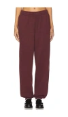 Anine Bing Karter Track Pants In Burgundy