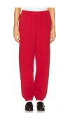Anine Bing Womens Karter Brand-embroidery Straight-leg High-rise Cotton-blend Jogging Bottoms Red In Red