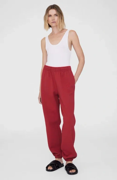 Anine Bing Red Karter Jogger Pants