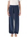 Anine Bing Elastic Waistband Relaxed Fit Trousers In Blue