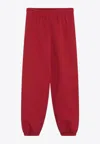 Anine Bing Karter Logo Track Pants In Red