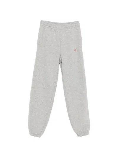 Anine Bing Karter Logo-embroidered Elasticated Track Pants In Gray
