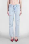 Anine Bing Kate Straight-leg Bleached Blue Jeans In Blue