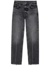Anine Bing Denim Straight-leg Jeans In Grey