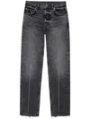 Anine Bing Denim Straight-leg Jeans In Grey