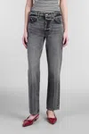 Anine Bing Kate Mid-rise Straight-leg Jeans In Gray