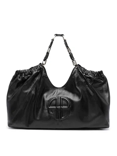 ANINE BING KATE LOGO-EMBOSSED LEATHER TOTE BAG