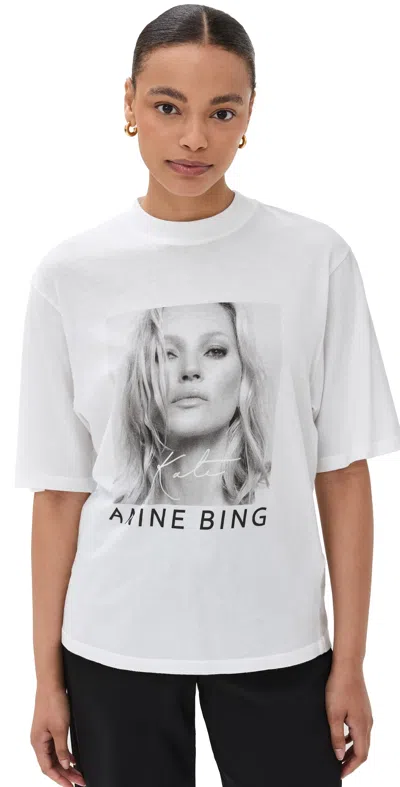 Anine Bing X Kate Moss By Chris Colls Woman T-shirt White Size Xs Cotton