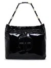 Anine Bing Kate Embossed Leather Shoulder Bag In 黑色