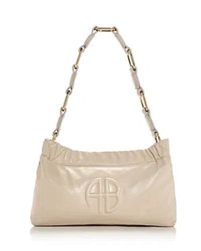 Anine Bing Kate Small Leather Shoulder Bag In Ivory