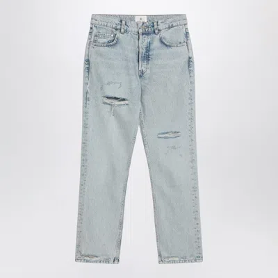 Anine Bing Kate Straight-leg Bleached Blue Jeans