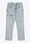Anine Bing Front Button Fastened Ripped Jeans
