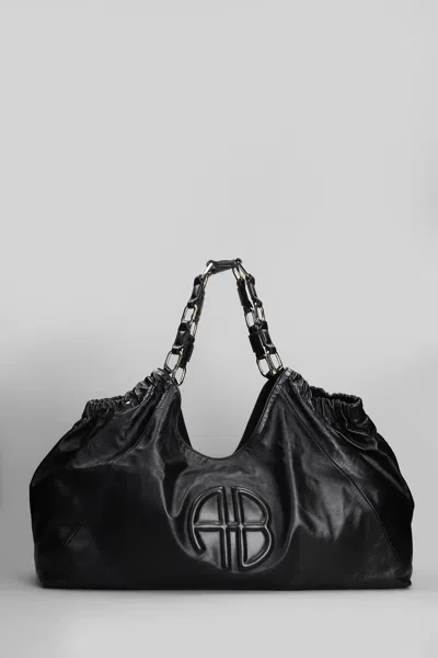 ANINE BING KATE TOTE IN BLACK LEATHER