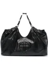 Anine Bing Womens Kate Leather Tote Bag Black In Nero
