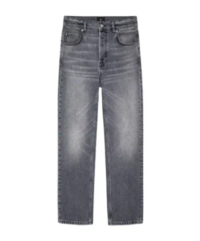Anine Bing Kate Washed-effect Jeans In Black