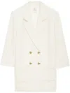 Anine Bing Jasmine Double-breasted Blazer In White