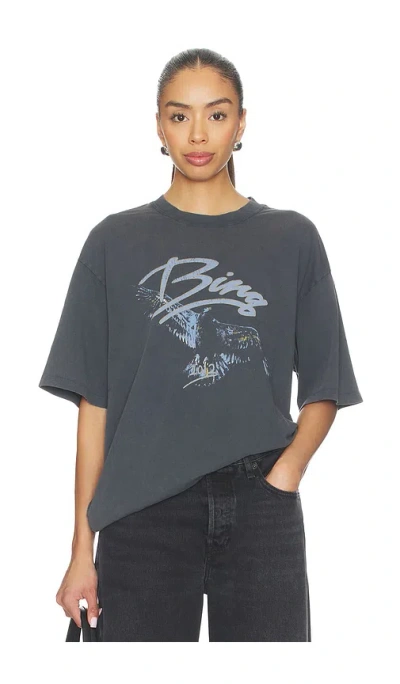 Anine Bing Kent Eagle Tee In Black