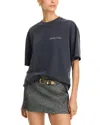Anine Bing Kent Tee Twisted Snake In Washed Blk