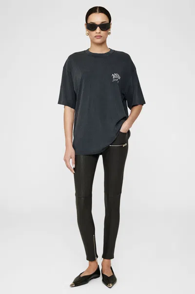 Anine Bing Kent Tee Sounds In Washed Black