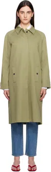 Anine Bing Khaki Randy Trench Coat In Army Green