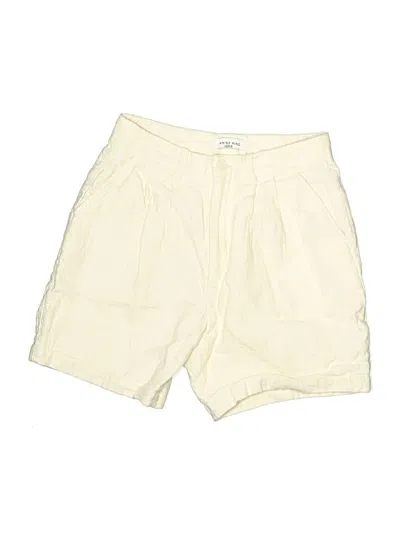 Pre-owned Anine Bing Khaki Shorts In Ivory