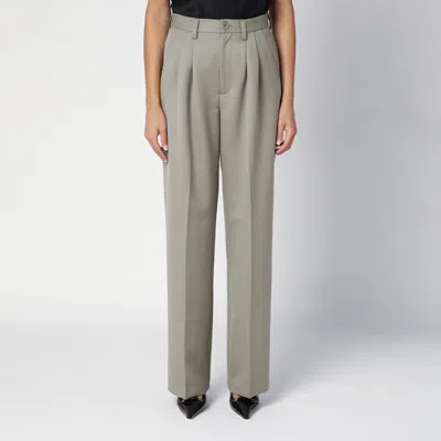 Anine Bing Khaki Wool Trousers In Green