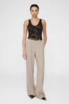 Anine Bing Kline Trouser In Sand In Sand