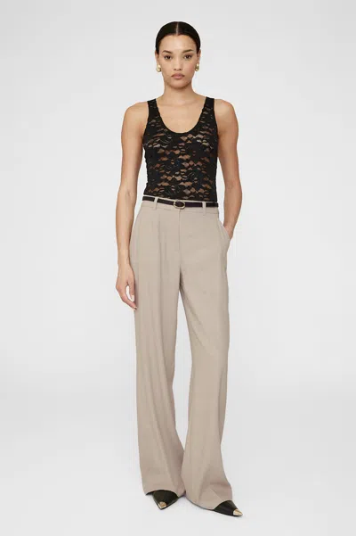 Anine Bing Kline Trouser In Sand In Brown