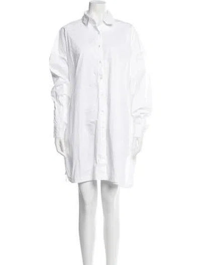 Pre-owned Anine Bing Knee-length Dress In White