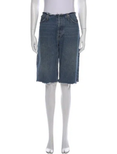 Pre-owned Anine Bing Knee-length Shorts In Blue