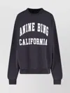 Anine Bing Miles Relaxed-fit Oversized Cotton Sweatshirt With Contrasting Logo In Black