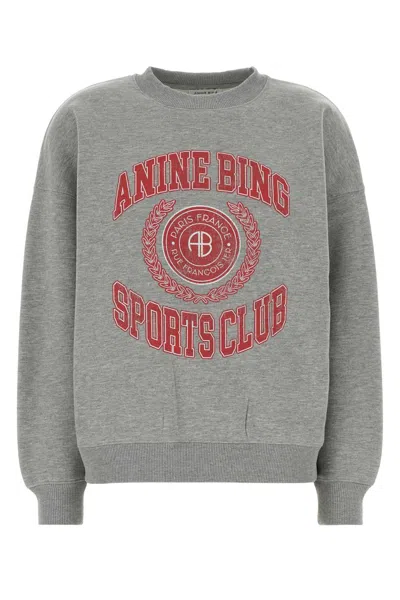 Anine Bing Knit Sweatshirt In Gray