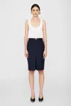 ANINE BING ANINE BING KORA SKIRT IN NAVY PINSTRIPE