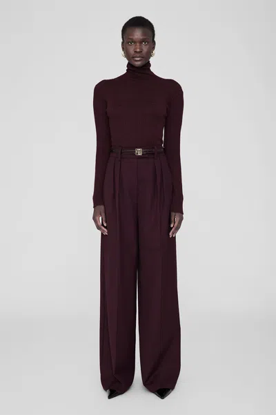 Anine Bing Kyle Sweater In Bordeaux