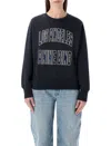 Anine Bing Harry Shrunken Black Sweatshirt In Blue