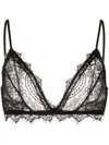 Anine Bing Sheer Lace Bra In Black