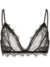 Anine Bing Sheer Lace Bra In Black