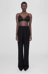 Anine Bing Lace Bra With Trim In Black