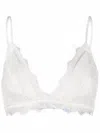 Anine Bing Lace Bra With Trim  Ivory