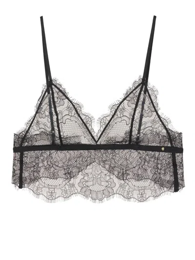 Anine Bing Lace Scallop-hem Bralette