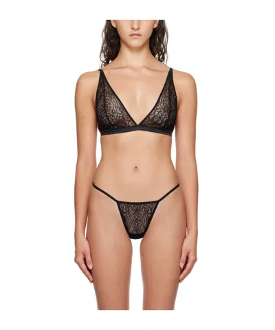 Anine Bing Lace-trim Triangle Bra In Nude