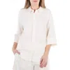 Anine Bing Ladies Ivory Mary Buttoned Down Shirt In White