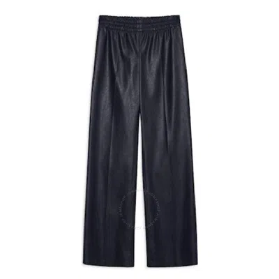 ANINE BING ANINE BING LADIES NAVY SOTO VEGAN LEATHER PANTS