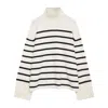 Anine Bing Ladies White Courtney High Neck Jumper In White