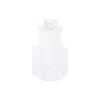 Anine Bing Jennie Roll-neck Knitted Sleeveless Tank Top In White