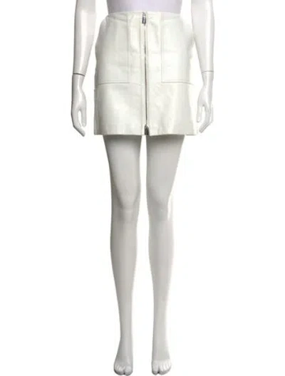 Pre-owned Anine Bing Lamb Leather Mini Skirt In Black