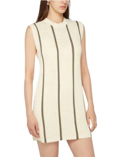 Anine Bing Lanie Dress In Ivory/green Stripe